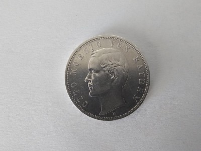 Germania 5 Mark 1894 Argint are 28 gr,impecabila foto