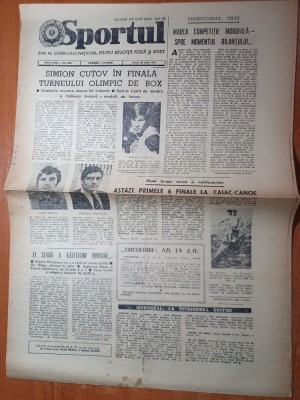 sportul 30 iulie 1976-jocurile olimpice de la montreal,simion cutov box foto