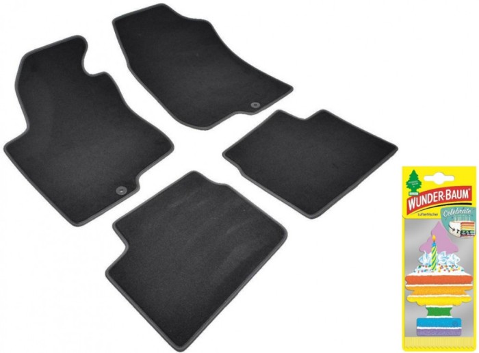 Covorase auto din mocheta Umbrella pentru Kia Pro Ceed I [ED] (2008-2013) + Odorizant Auto Bradut Wunder-baum Celebrate