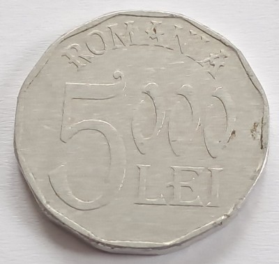 Romania, 5000 Lei 2002 foto