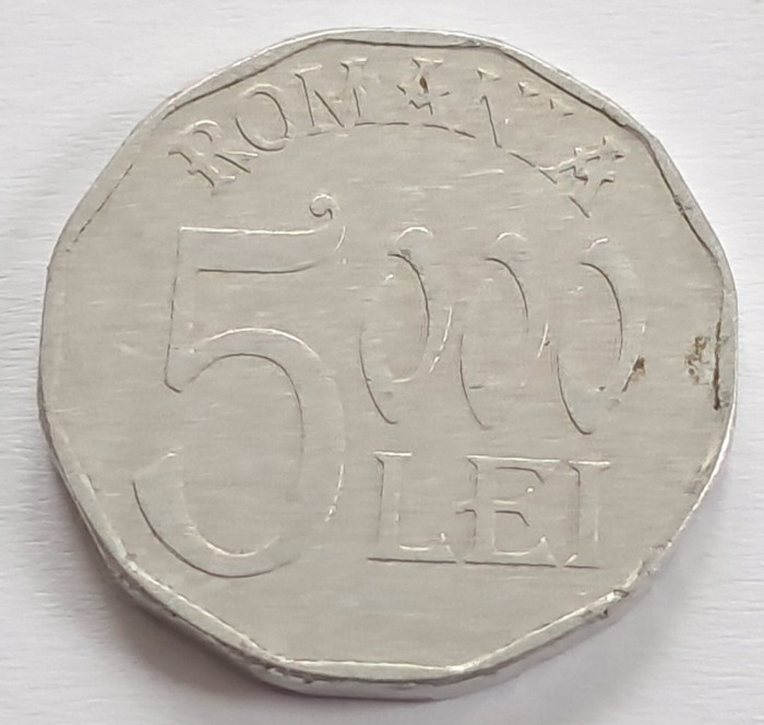 Romania, 5000 Lei 2002