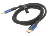 Cablu HDMI 2.1 Negru Mufă HDMI PVC Textilă