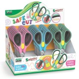 Foarfeca Safe Cut, 13 cm cu lama metalica si maner antiderapant (24 buc/display)