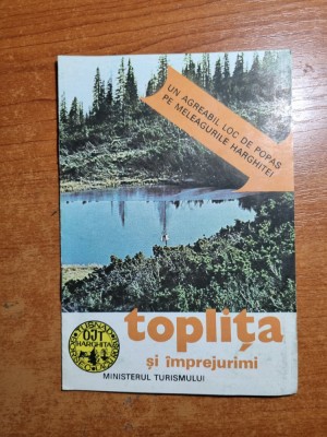 pliant statiunea toplita si imprejurimi - din anul 1985 foto