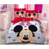 Cumpara ieftin Lenjerie De Pat Bumbac Finet, 6 Piese, Mickey Mouse - SIPRA2-38