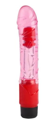 Vibrator Realistic Vibe, Multispeed, Pink (22.8 cm) - vibrator cu design realist si vibratii foto