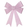 Fundă Decorativă Crăciun, Glitter Roz, 38 cm, PVC, Oem