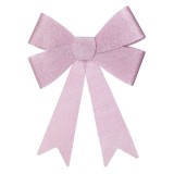 Fundă Decorativă Crăciun, Glitter Roz, 38 cm, PVC