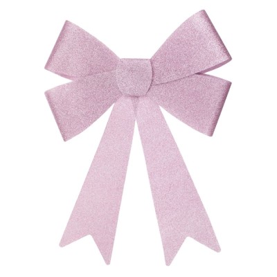 Fundă Decorativă Crăciun, Glitter Roz, 38 cm, PVC foto