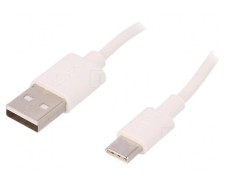 Cablu USB 2.0 USB-A la USB-C 0.5m Alb 480Mbps