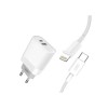 Incarcator retea USB/USB-C, Quick Charge QC3.0 20W cu cablu compatibil Lighting (Iphone ) Cod:XO-L64-NB113 Automotive TrustedCars, Oem