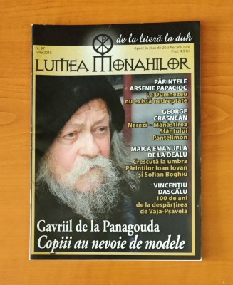 Lumea monahilor (Nr. 97 - iulie 2015) - Gavriil de la Panagouda foto