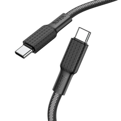 HOCO - Cablu de date (X69 Jaeger) - USB-A la USB Type-C, 3A, 1.0m - Negru / Alb foto