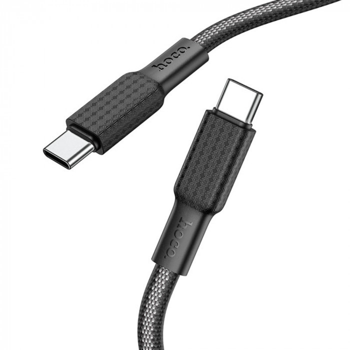 HOCO - Cablu de date (X69 Jaeger) - USB-A la USB Type-C, 3A, 1.0m - Negru / Alb