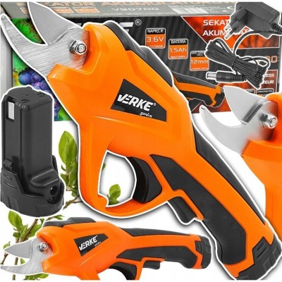 Foarfeca electrica cu acumulator pentru curatarea arbustilor, florilor, copacilor, plantelor, latime de taiere 12 mm, 3.6V 1.5Ah, Verke foto