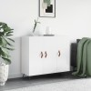 VidaXL Dulap, alb extralucios, 90x34x80 cm, lemn compozit