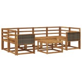 vidaXL Set de canapele de exterior 5 pcs natural Lemn Solid de Acacia 3385025