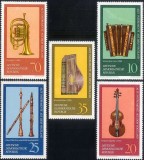 DDR 1977 - Instrumente muzicale, serie neuzata