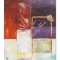 Tablou abstract pictat manual, Compozitie abstracta, 60x50cm ulei pe panza in relief efect 3D, gata de agatat pe perete