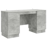 vidaXL Birou cu raft Gri Beton 142,5 x 50 x 75 cm Lemn prelucrat 3414624