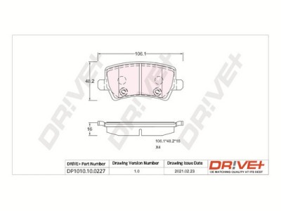 Dr!ve+ DP1010.10.0227 set placute frana,frana disc foto
