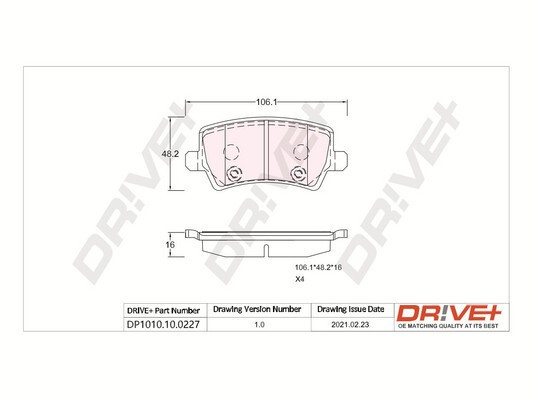 Dr!ve+ DP1010.10.0227 set placute frana,frana disc