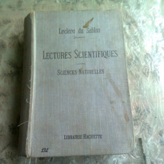 LECTURES SCIENTIFIQUES - LECLERC DU SABLON (CARTE IN LIMBA FRANCEZA)