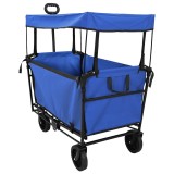 vidaXL Trolley Manevrabil Pliabil Manual Negru 105 x 56.5 x 116 cm 42020663