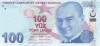 Bancnota TURCIA - 100 lire 2009 - stare buna