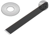 Cablu 3M bandă 1mm litat Cu neecranat PVC negru 30m