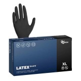 Manusi LATEX Negre ESPEON Fara Pudra pentru Tatuaje &ndash; Protectie si Confort - XL - Negre