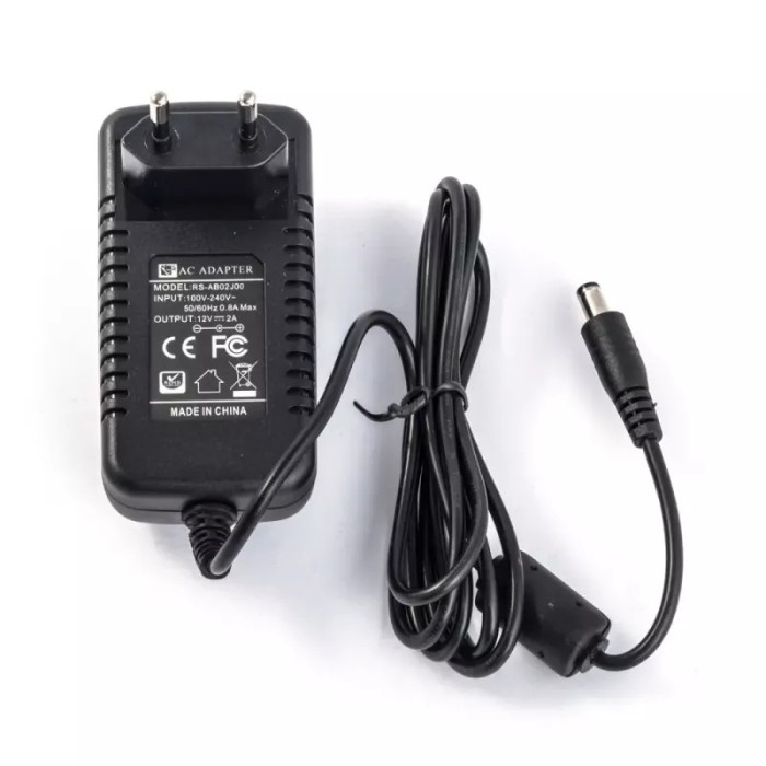 Alimentator AC/DC 200-240V - 12V 2A 15W cu conector 2.1x5.5 mm negru