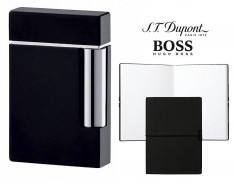 Set Bricheta Dupont Ligne 8 Black Lacquer si Note Pad Black Hugo Boss foto