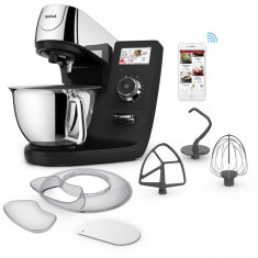 Robot de bucatarie Tefal i-Coach Touch QB950D38, ecran tactil, 21 programe automate, 10 trepte viteza, 1200 W, 5,5 L, negru