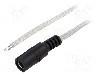 Cablu alimentare DC, cabluri, DC 5,5/2,1 soclu, transparent, 2m, BQ CABLE - DC.CAB.8000.0200