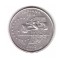 Moneda SUA 25 centi/quarter dollar 2002 D, Indiana 1816, stare buna, curata