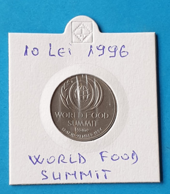 Moneda 10 Lei 1996 World food summit - Roma foto