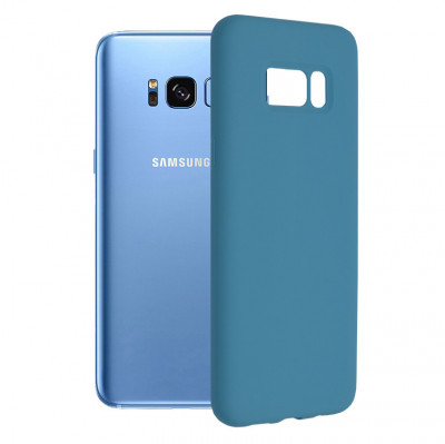 Husa pentru Samsung Galaxy S8 Plus, Techsuit Soft Edge Silicone, Denim Blue foto