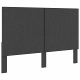 Cumpara ieftin Tăblie de pat, gri &icirc;nchis, 180 x 200 cm, material textil