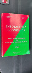 INFORMATICA ECONOMICA MEDII DE PROGRAMARE SI GESTIUNEA BAZELOR DE DATE foto