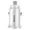 Incarcator auto Baseus Square cu functie QuickCharge 30 2USB Putere 30W Alb