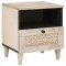 Noptiera cu sertar Bej 40 x 33 x 46 cm Lemn masiv de mango