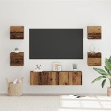 vidaXL Set comodă TV Altele 6 pcs Lemn vechi Mediu 120 x 30 x 30 cm