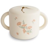 Mushie Baby Snack Cup ceasca pentru gustare Pink Flowers 1 buc