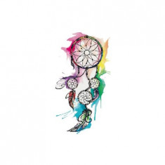 Tatuaj temporar Colourdful Dream Catcher, Multicolor, 6x10.5cm pentru piele foto