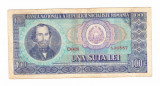 Bancnota 100 lei 1966, circulata, stare relativ buna
