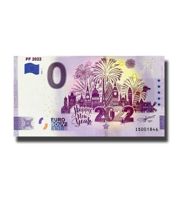 !!! RARR : 0 EURO SOUVENIR - ISLANDA , HAPPY NEW YEAR 2022 - 2022.1 - UNC foto