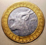1.602 ALGERIA ANTILOPA 50 DINARS DINARI 1992 BIMETAL