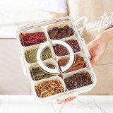 Cutie depozitare condimente cu 8 compartimente, organizator bucatarie modern, pastrare sare piper ierburi aromatice
