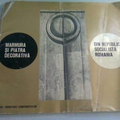 MARMURA SI PIATRA DECORATIVA DI REPUBLICA SOCIALISTA ROMANA - CATALOG